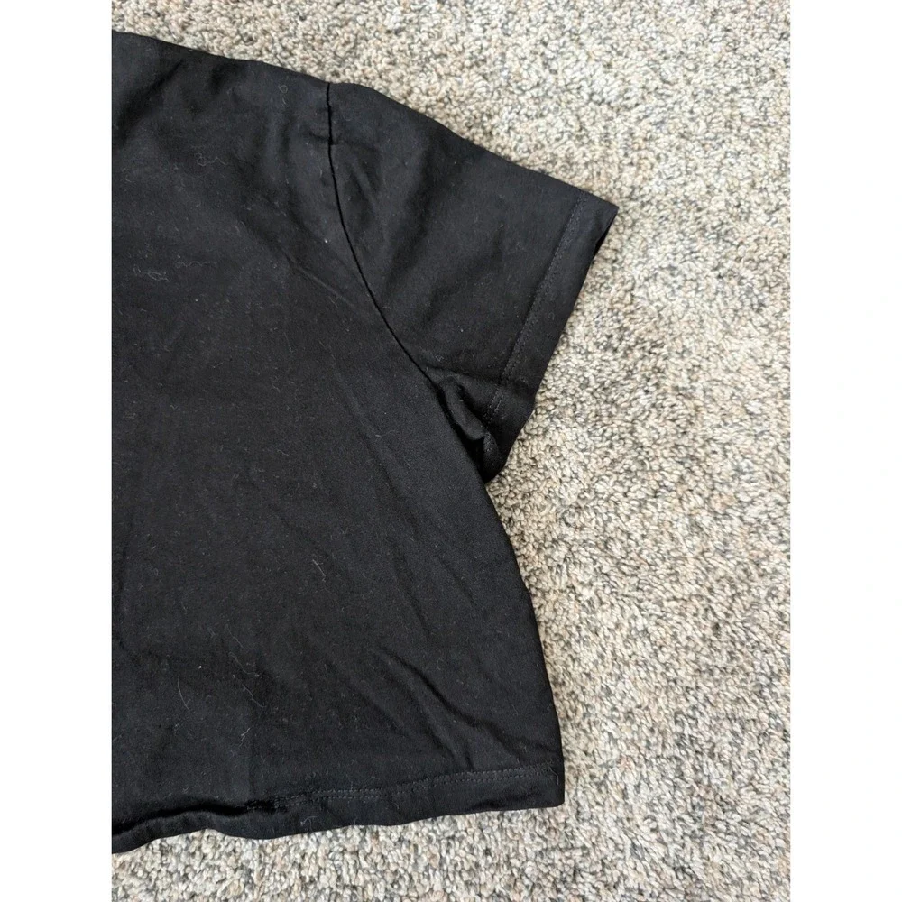 Princess Polly Womens Black Short Sleeve Boxy Crop Top Crew Neck Size US 2 - Picture 2 of 3